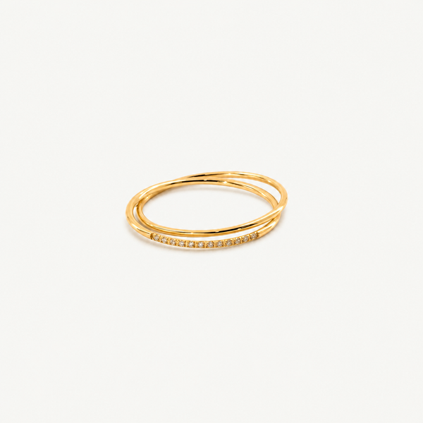 Double Twinkle Stacker Ring