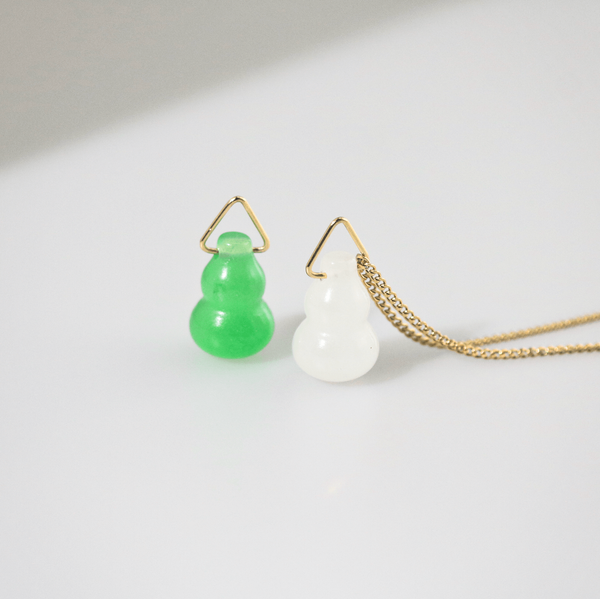 Green Jade Gourd Necklace, photo 5