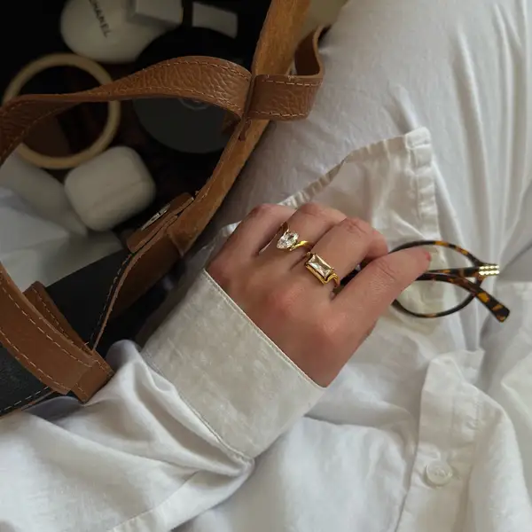 Half Frame Gem Ring, photo 2