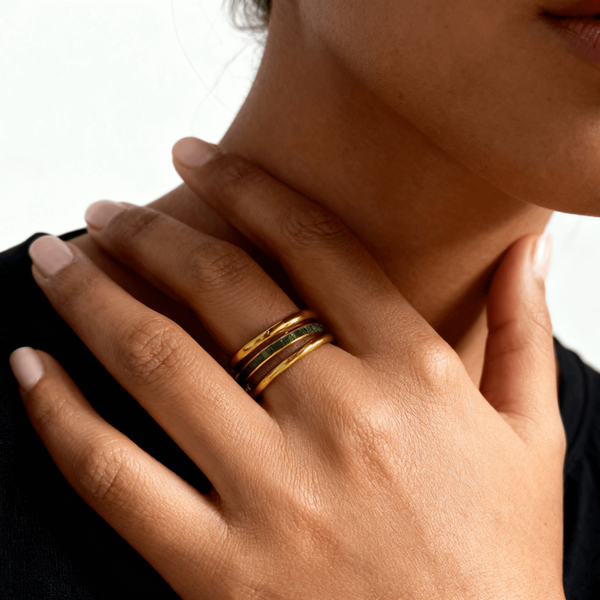 Emerald Triple Ring, photo 4