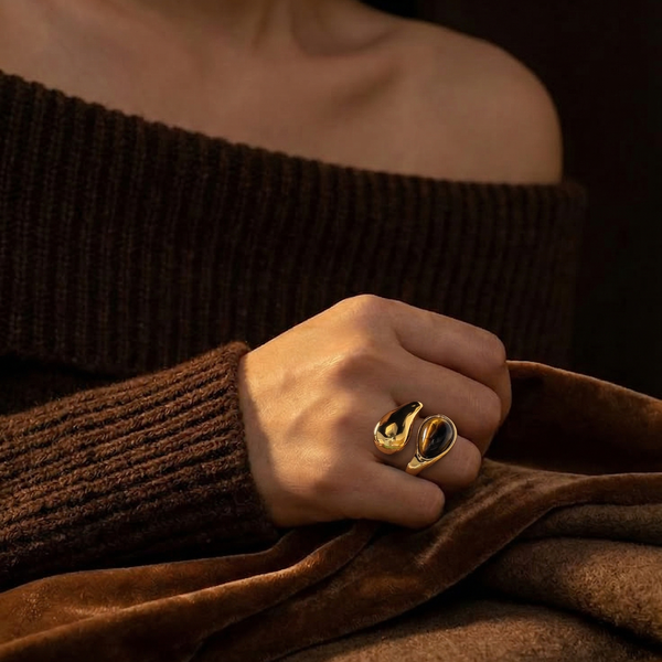 Tiger's Eye Bypass Ring, photo 2