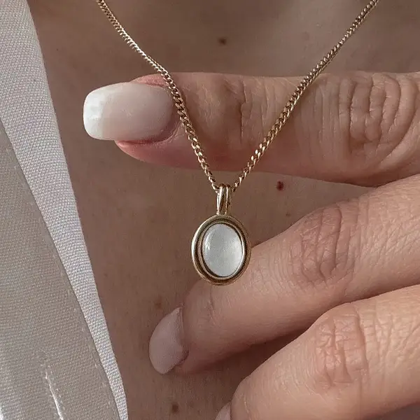 Oval Moonstone Necklace, photo 5