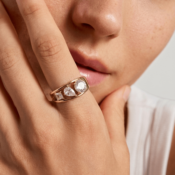 Mixed Cut Three Stone Ring, photo 2