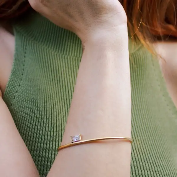 Square Rhinestone Cuff Bracelet, photo 4