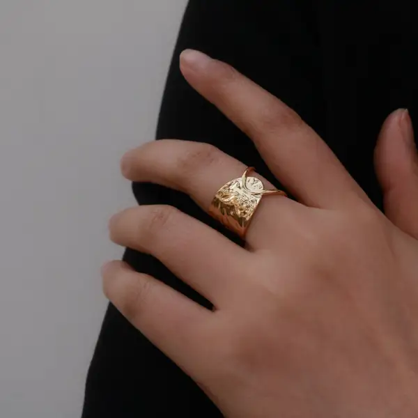 Hammered Adjustable Ring, photo 3