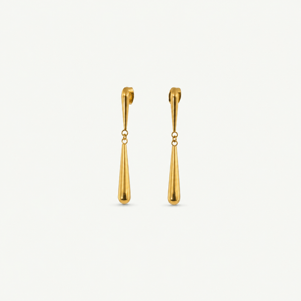 Gold Teardrop Dangle Earrings