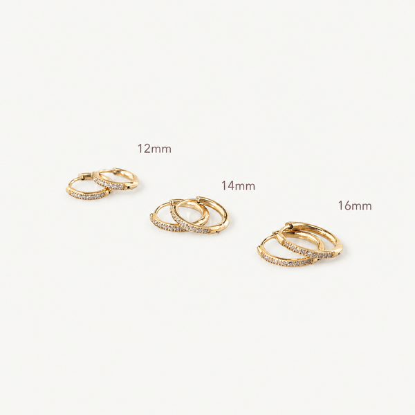 Gold Hoop Earrings Set