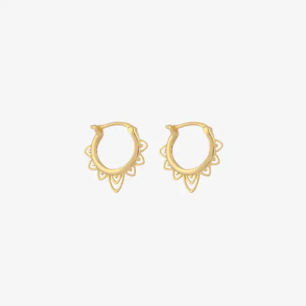 18k Gold Plated Hoop Earrings for Women, photo 3