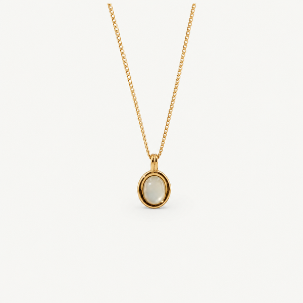 Oval Moonstone Necklace