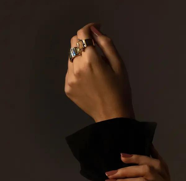 Striped Mother of Pearl Ring, photo 3
