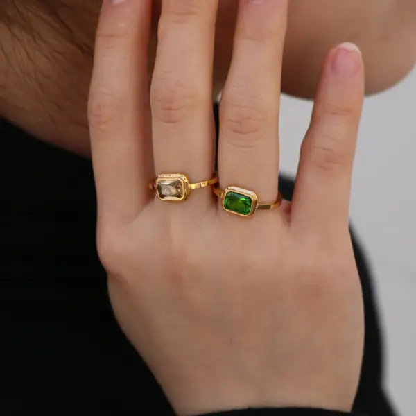 Square Emerald Ring, photo 2