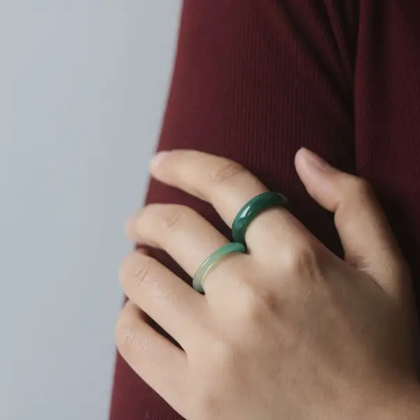 Mint Green Jade Stacking Ring, photo 4