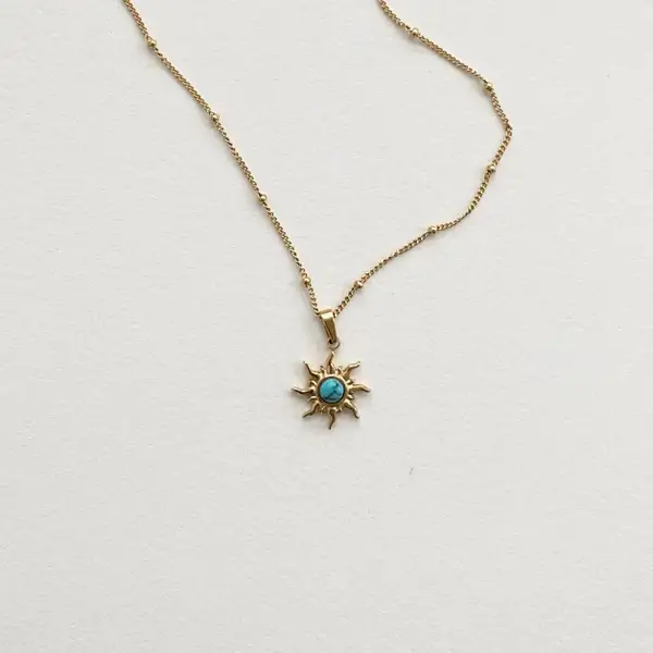 Turquoise Sun Necklace, photo 4