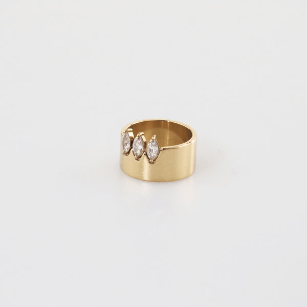Triple Marquise CZ Band Ring, photo 3