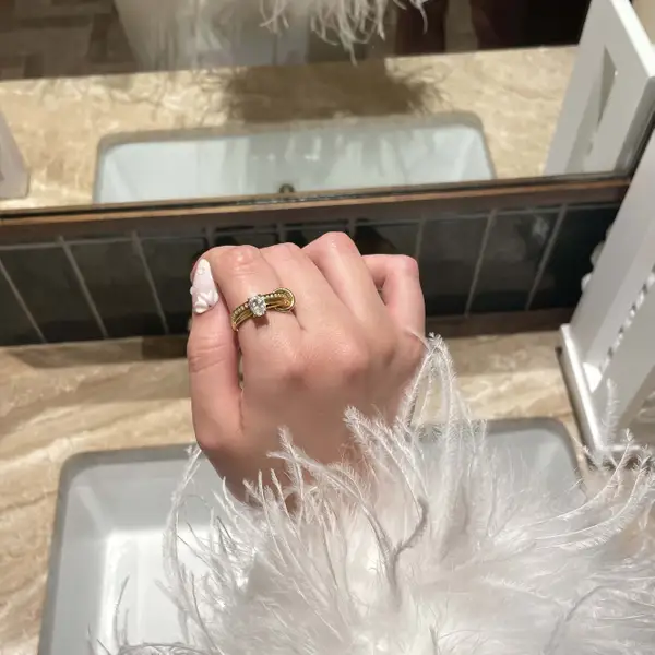 Oval Pave Duo Ring Set, photo 9