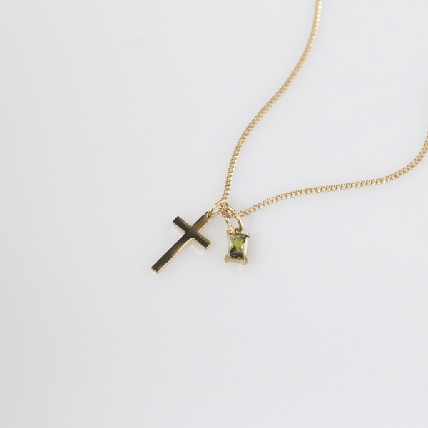 Personalized Cross & Birthstone Necklace, photo 5