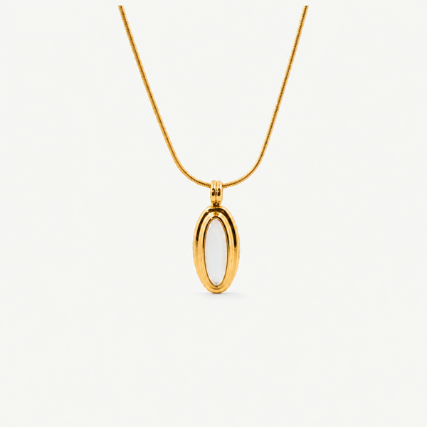 Vintage Mother of Pearl Pendant Necklace