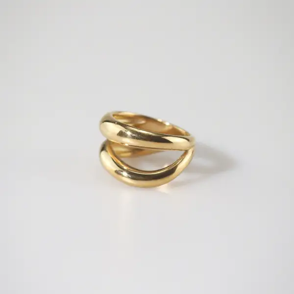 Thick Double Wave Ring, photo 8