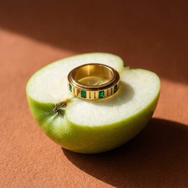 Emerald Fidget Spinner Ring, photo 2