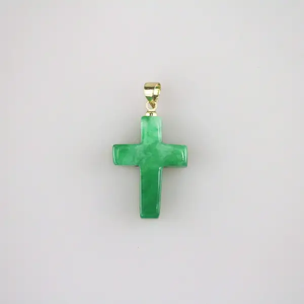 Jade Cross Pendant Necklace, photo 4