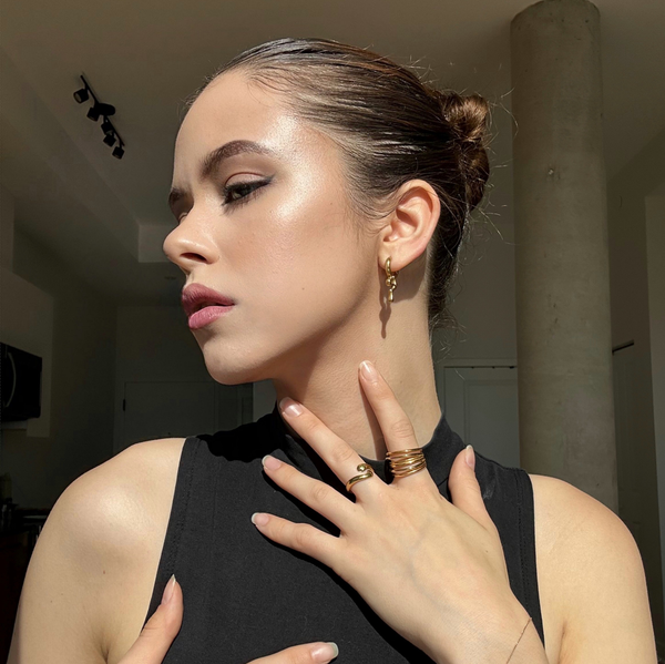 Gold Dripping Hoop Earrings, photo 3