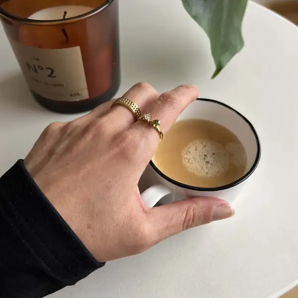 Olive Sparkle Ring, photo 4