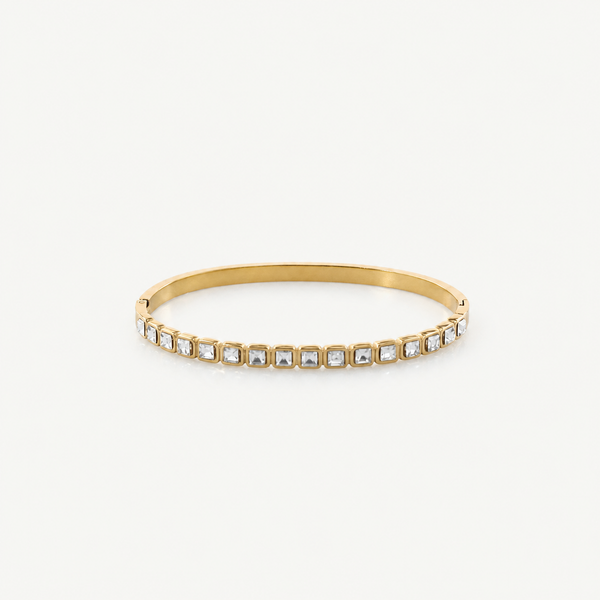 Clear Stones Bangle Bracelet