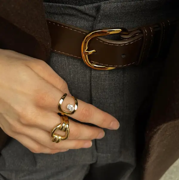 Double Loop Gold Ring, photo 3