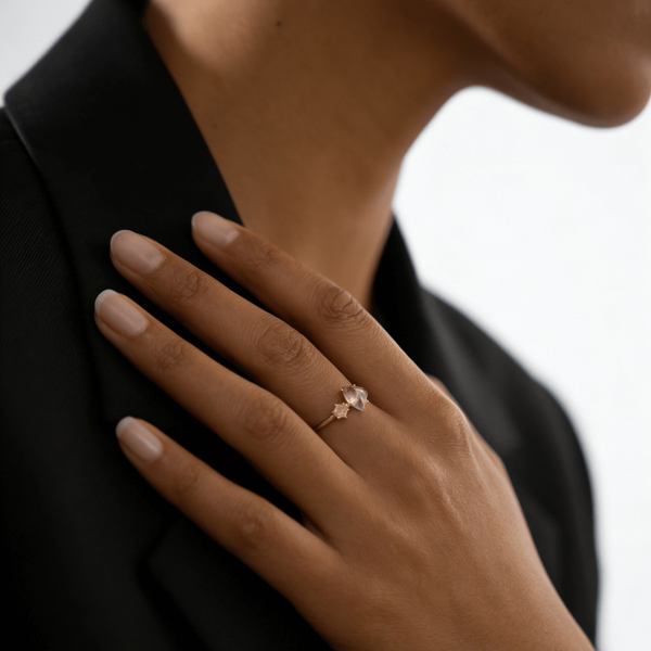 Adjustable Moon and Rose Ring, photo 2