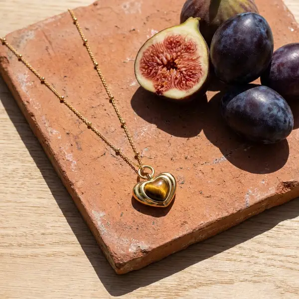 Tiger's Eye Heart Necklace, photo 4