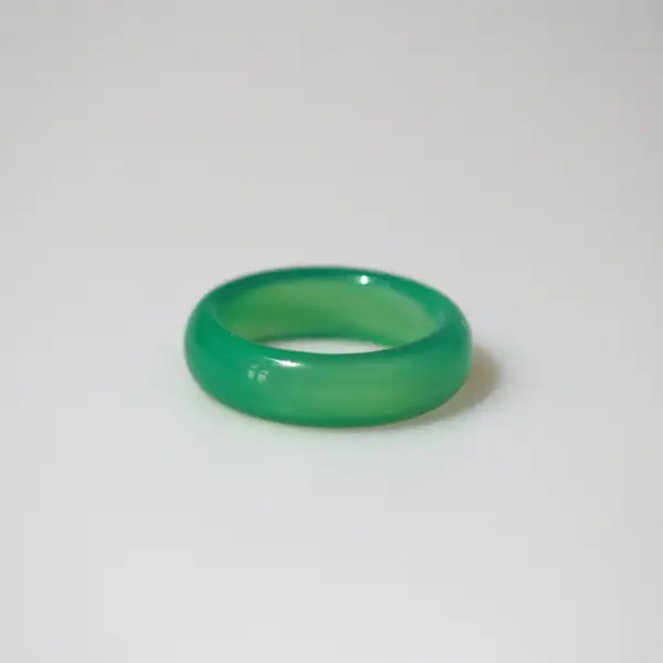 Grass Green Jade Band Ring, photo 2