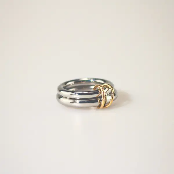 Mixed Metal 2-Link Chain Ring, photo 2