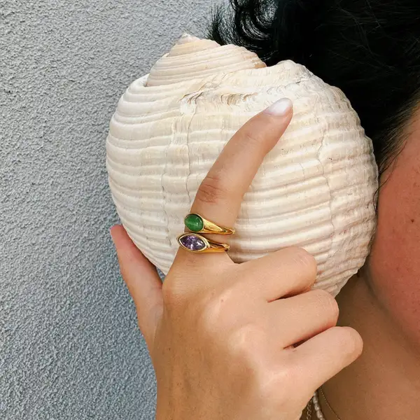 Green Cats Eye Ring, photo 5