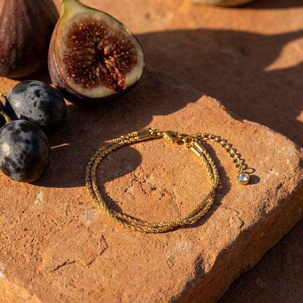 Double Layer Diamond-Cut Anklet, photo 3