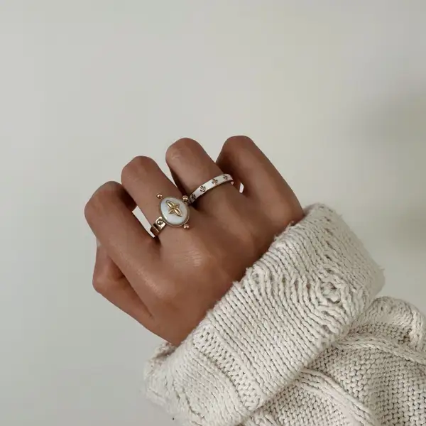 Vintage Mother of Pearl Ring, photo 3