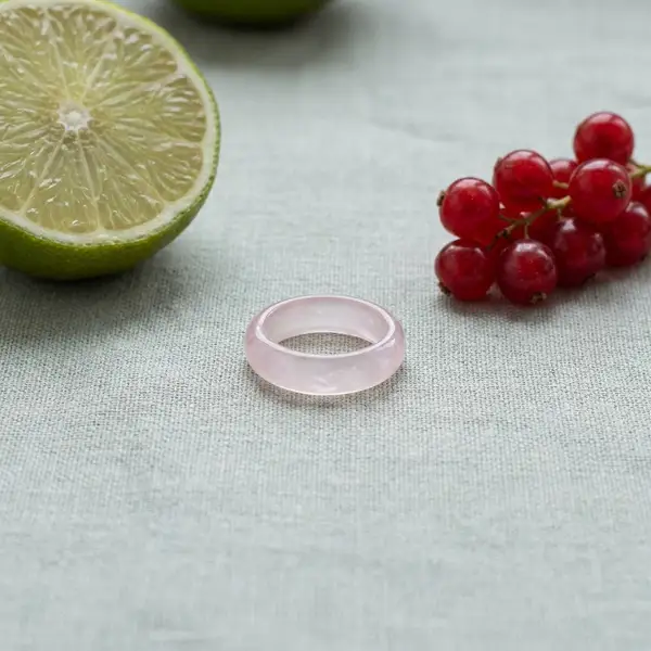 Light Pink Jade Band Ring, photo 4