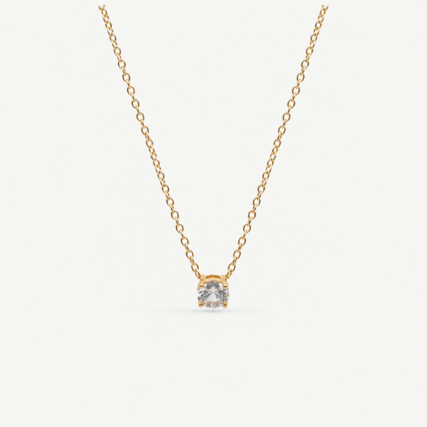 Dainty Solitaire Necklace