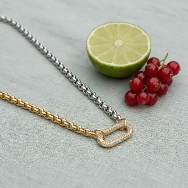 Two Tone Carabiner Necklace, photo 4