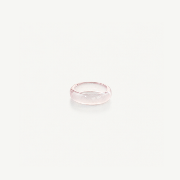 Light Pink Jade Band Ring