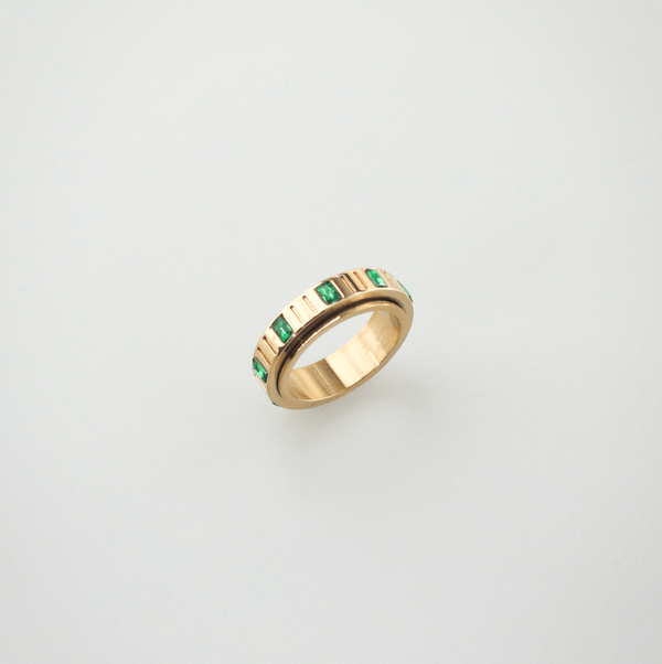 Emerald Fidget Spinner Ring, photo 9