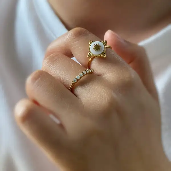 Crystal Stackable Ring, photo 3