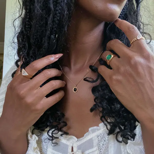 Tiny Black Onyx Necklace, photo 2