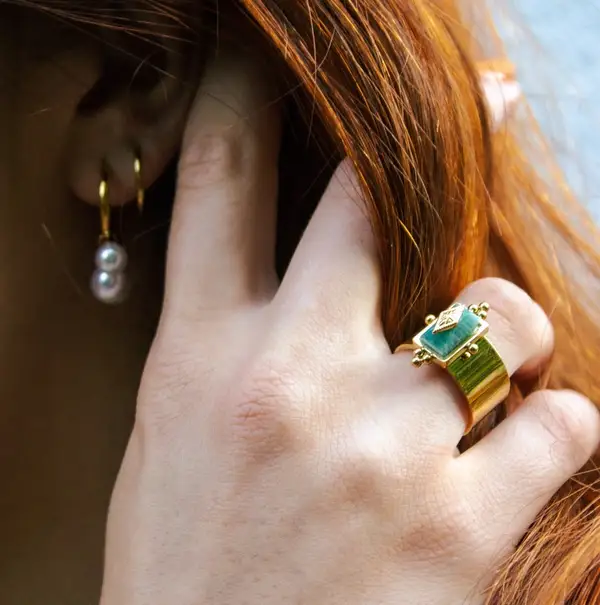 Royal Knight Ring with Amazonite, photo 2