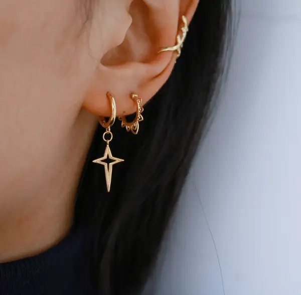 18k Gold Plated Hoop Earrings for Women, photo 4
