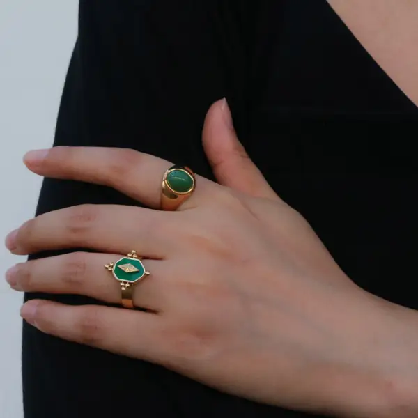 Oval Jade Ring, photo 2