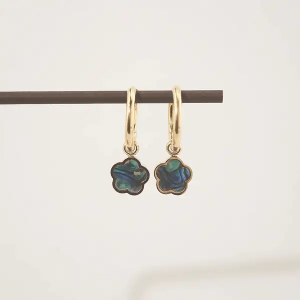 Abalone Hoop Earrings, photo 2