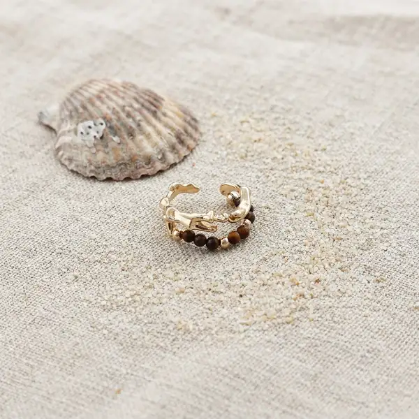 Aria Tigers Eye Beaded Ring, photo 4