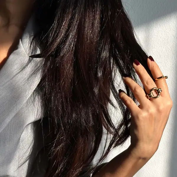 Double Loop Gold Ring, photo 4
