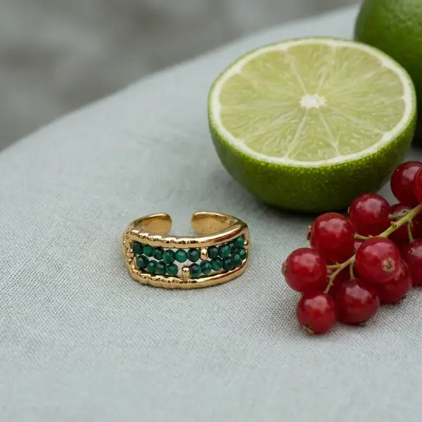 Malachite Bead Ring, photo 4