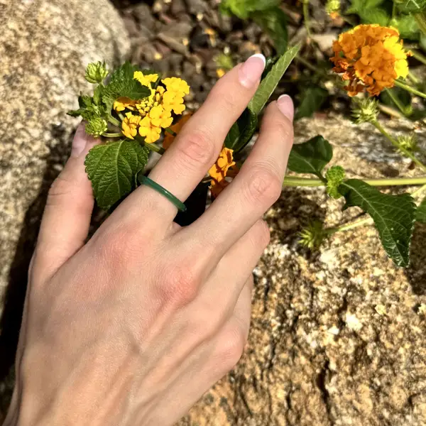 Mint Green Jade Stacking Ring, photo 2